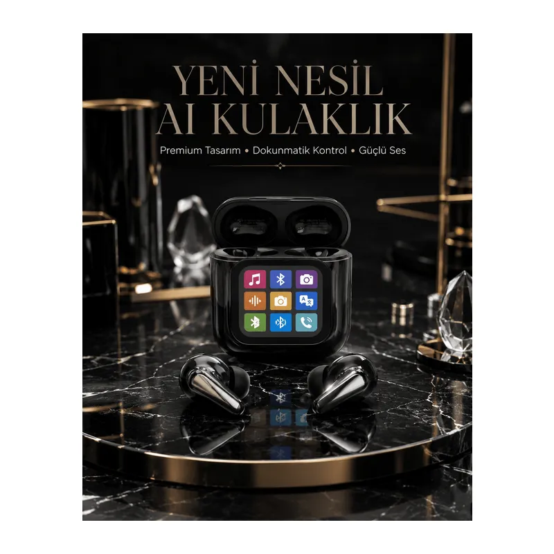 AI Bluetooth Kulaklık Akıllı Dokunmatik Kontrol Özellikli