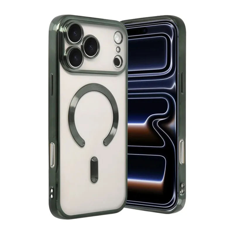 Apple iPhone 17 Pro Max Kross Magneticsafe Kapak - Koyu Yeşil