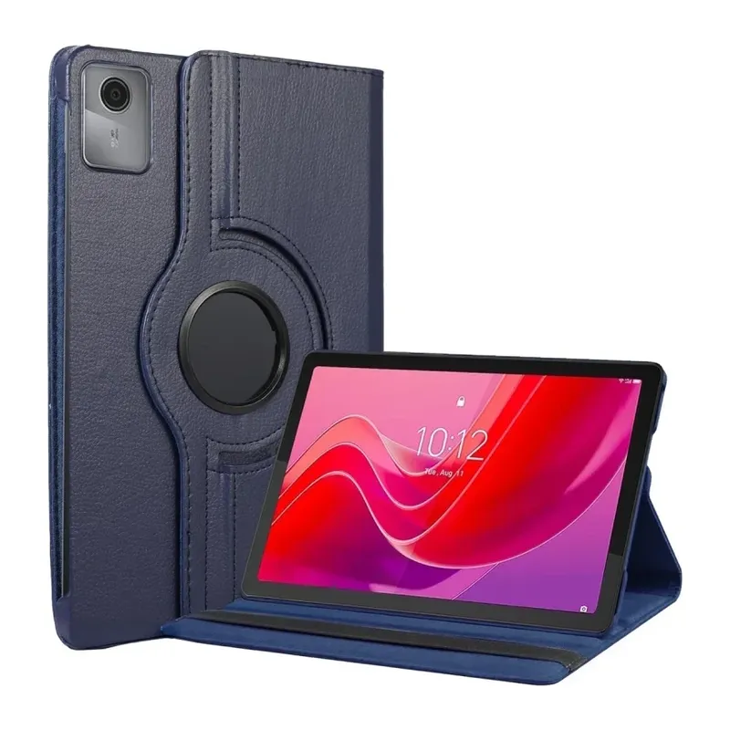 Lenovo Tab M11 TB330FU 360 Tablet Deri Kılıf - Lacivert
