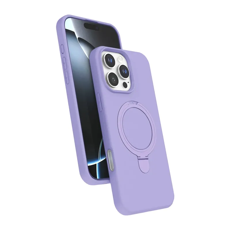 Apple iPhone 16 Pro Max Regal Magsafe Standlı Kapak - Lila
