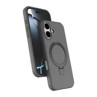 Apple iPhone 16 Plus Regal Magsafe Standlı Kapak - Titan Gri