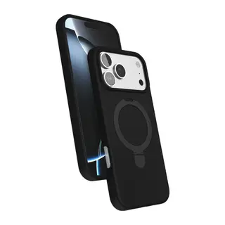 Apple iPhone 17 Pro Max Regal Magsafe Standlı Kapak - Siyah