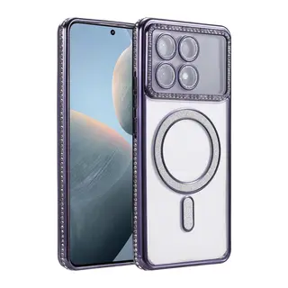 Xiaomi Poco X6 Pro Joke Simli Magneticsafe Kılıf - Derin Mor