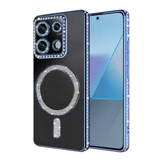 Xiaomi Redmi 13C Joke Simli Magneticsafe Kılıf - Mavi