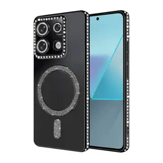 Xiaomi Redmi Note 13 Pro 4G Joke Simli Magneticsafe Kılıf - Siyah