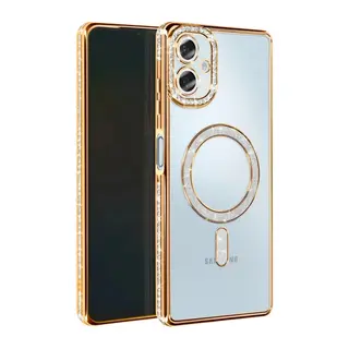 Samsung Galaxy A06 Joke Simli Magneticsafe Kılıf - Gold