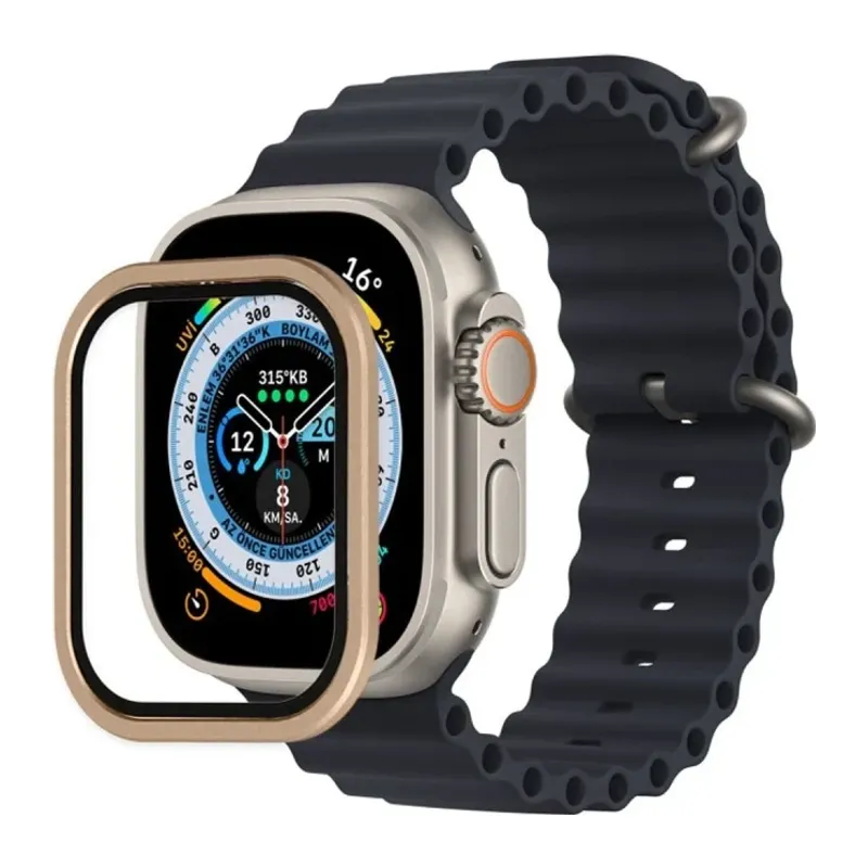 Apple Watch Ultra 49mm Alüminyum Kasa Cam Ekran Koruyucu - Yıldız Işığı