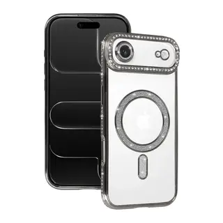 Apple iPhone 17 Air Joke Simli Magneticsafe Kılıf - Gümüş
