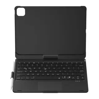 Apple iPad Pro 11 (2024) F11 ATS Kılıf Magic Dönen Klavyeli Tablet Kılıf - Siyah