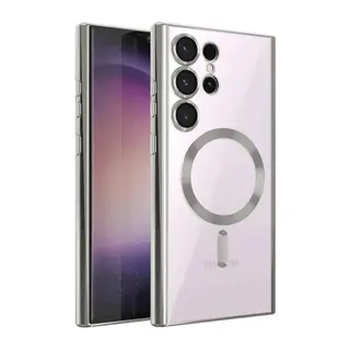 Samsung Galaxy S23 Ultra Kılıf Kross Magneticsafe Kapak - Gümüş