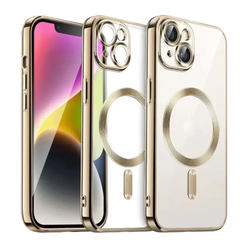 Apple iPhone 15 Kılıf Kross Magneticsafe Kapak - Gold