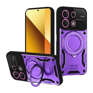 Xiaomi Redmi Note 13 4G Kılıf Joy Lens Standlı Kapak - Mor
