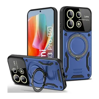 Xiaomi Redmi Note 13 Pro 4G Kılıf Joy Lens Standlı Kapak - Lacivert