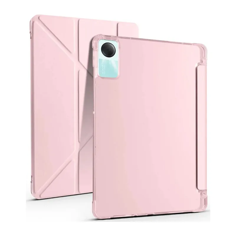 Xiaomi Redmi Pad SE 4G Kılıf Kalemlikli Mars Tablet Kılıfı - Rose Gold