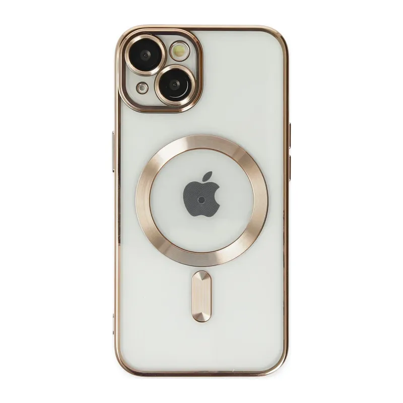 Apple iPhone 14 Plus Kılıf Kross Magneticsafe Kapak - Gold