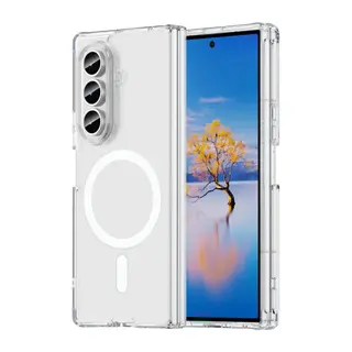 Samsung Galaxy Z Fold 7 Kılıf Magneticsafe Şeffaf Silikon - Şeffaf