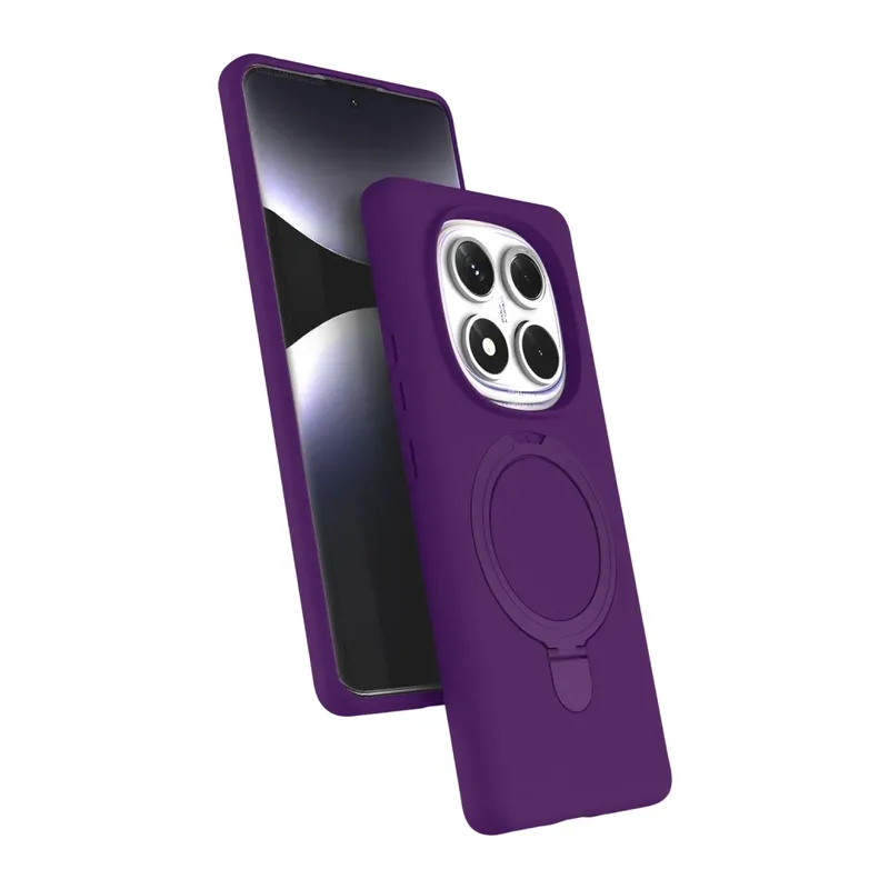 Xiaomi Redmi Note 14 Pro 5G Regal Magsafe Standlı Kapak - Derin Mor