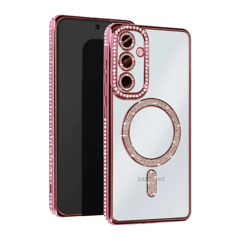 Samsung Galaxy A25 5G Joke Simli Magneticsafe Kılıf - Pembe