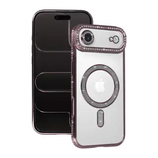 Apple iPhone 17 Air Joke Simli Magneticsafe Kılıf - Pembe