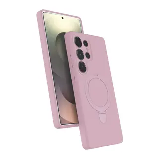 Samsung Galaxy S23 Ultra Regal Magsafe Standlı Kapak - Açık Pembe