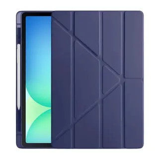 Apple iPad Pro 13 (2024) Kılıf Kalemlikli Hugo Tablet Kılıfı - Lacivert
