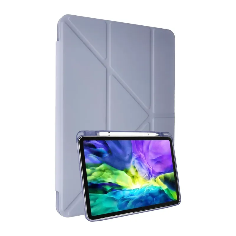 Apple iPad Air 4 10.9 Kılıf Kalemlikli Mars Tablet Kılıfı - Lila