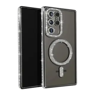 Samsung Galaxy S25 Ultra Kılıf Joke Simli Magneticsafe Kılıf - Siyah
