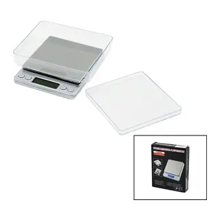 Superıor Mını I-2000 3000GR/0.1GR MİNİ=10.5X13CM Hassas Tartı - Terazi Şeffaf Pls.kapak Pilli