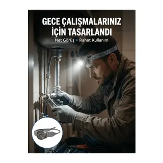 Yüksek Parlaklıklı LED Kafa Feneri Gece Çalışmaları İçin Yüksek Parlaklıklı