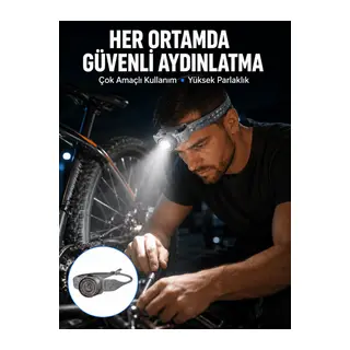 Şarj Edilebilir Kafa Feneri Kamp Tamir ve Outdoor Kullanımına Uygun