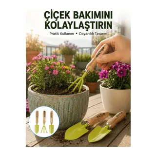 Çiçek Bakımı İçin Bahçe El Aletleri Seti