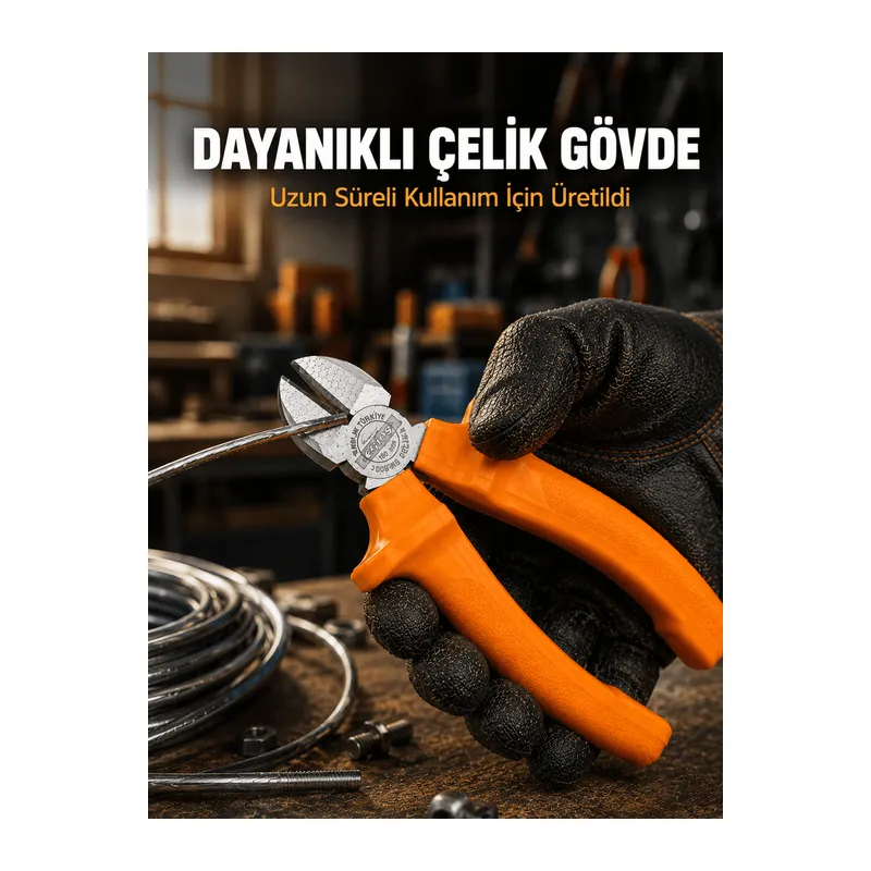 Ergonomik Saplı Hassas Kesim Sunan Dövme Çelik Yan Keski