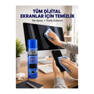 Günlük Kullanıma Uygun Çok Amaçlı Ekran Temizleme Spreyi