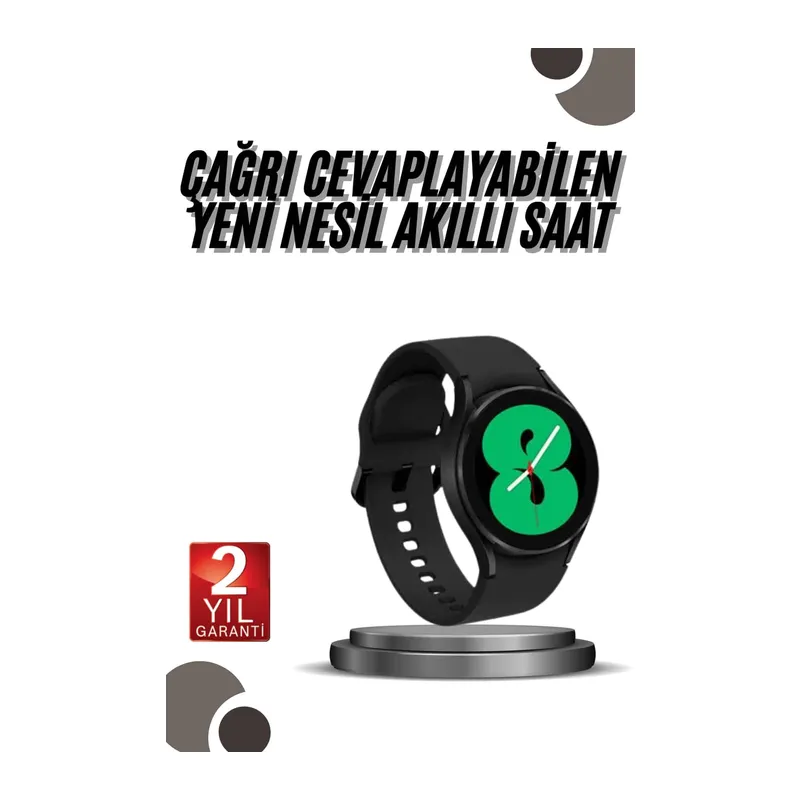 Akıllı Saat Bluetooth Bağlantılı Yuvarlak Ekran Plastik Kordonlu