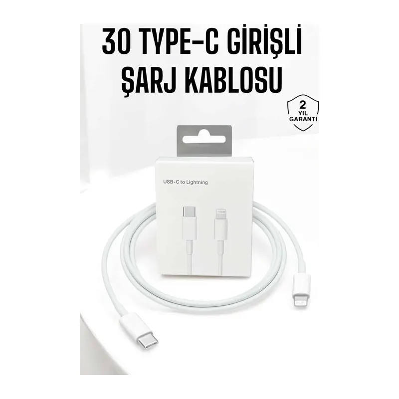 Iphone Uyumlu İOS Uyumlu Lightning Hızlı Şarj Tye C Lightning Şarj Kablosu