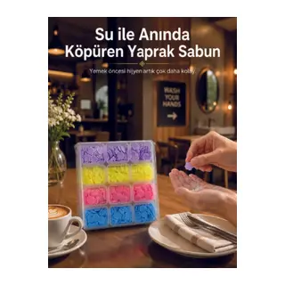 24 Adet Taşınabilir Yaprak Sabun Kutusu