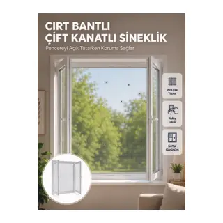 Pencere ve Balkon İçin Çift Kanatlı Sinek Koruma Sinekliği