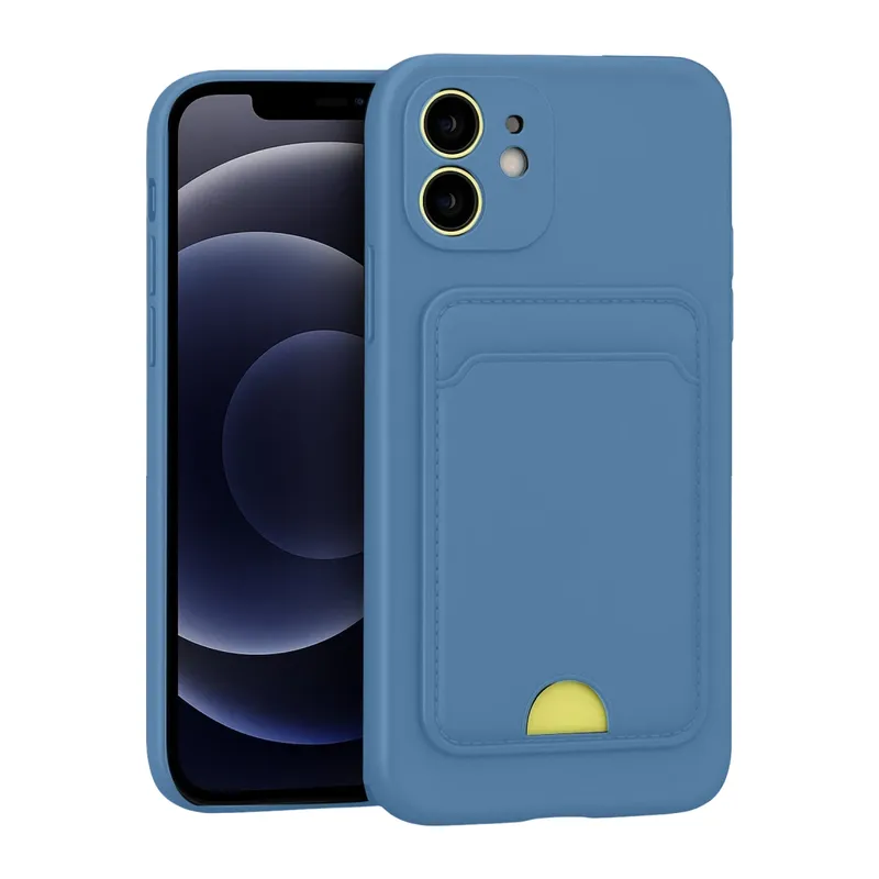 Apple iPhone 11 Kılıf Kelvin Kartvizitli Silikon - Mavi
