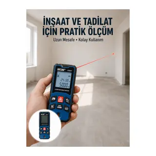 Dijital Lazer Mesafe Ölçüm Cihazı İnşaat ve Ev Kullanımı Yeni Nesil