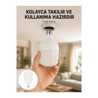 Acil Durumlara Uygun Şarjlı Torch LED Ampul 30 Watt Yeni Nesil