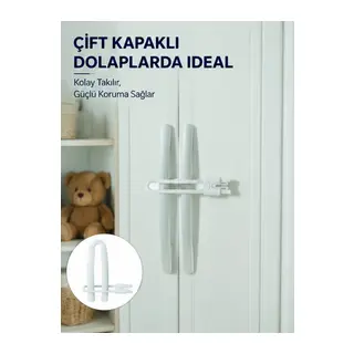 4 Adet Çocuk Güvenlik Dolap Kilidi Dayanıklı ve Uzun Ömürlü Tasarım Yeni Nesil