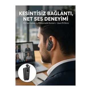 Mikrofonlu Makaralı Bluetooth Kulakiçi Kulaklık Android ve İOS Uyumlu Yeni Nesil