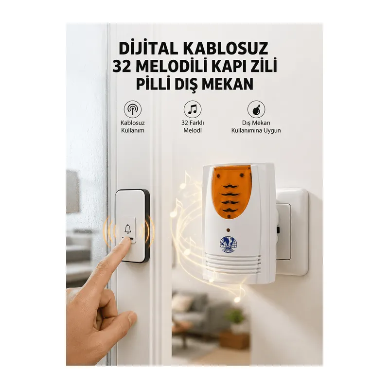 Kablosuz Kapı Zili Düzenli ve Konforlu Yaşam Alanları İçin Yeni Nesil