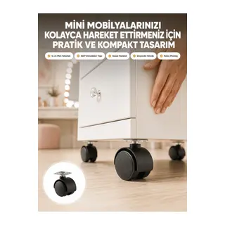 Kilitsiz 4 cm Mobilya Ayağı Tek Adet Pratik ve Dayanıklı