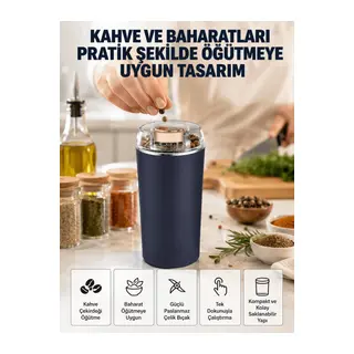 Yeni Nesil Kahve ve Baharat Öğütücü Paslanmaz Çelik Kahve Değirmeni