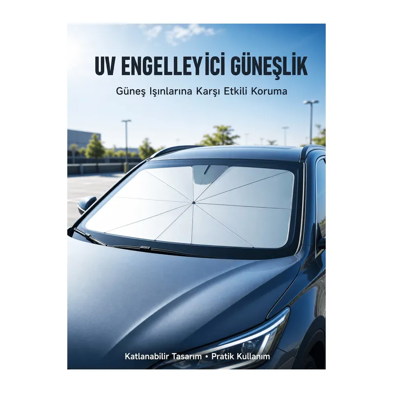 Isı ve UV Engelleyici Güneşlik – 360° Bükülebilir Şemsiye Sapı ile Konfor Yeni Nesil