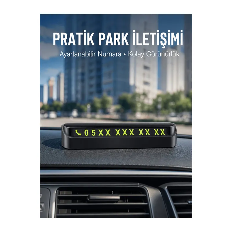 Tüm Araçlara Uyumlu Araç Içi Park Numaratör Oto Araç Numaratör