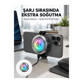 RGB Gaming Telefon Fanı Sessiz Soğutucu Tüm Akıllı Telefonlara Uygun Yeni Nesil