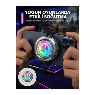 RGB LED Telefon Soğutucu Fan Yüksek Hızlı Soğutma Oyuncu Cooler Yeni Nesil