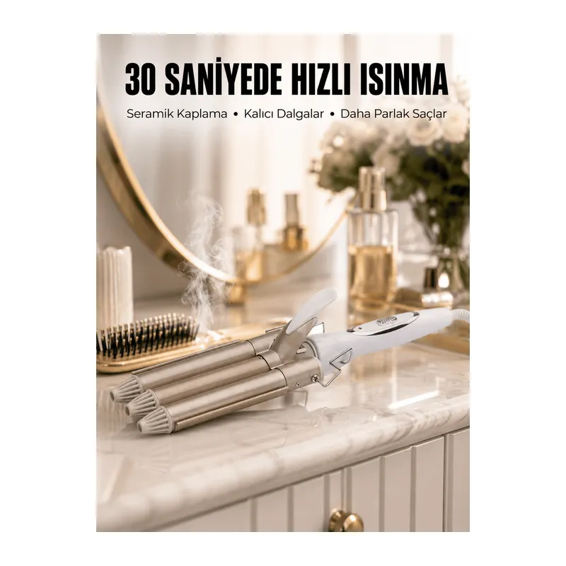 Wag Maşa Profesyonel Saç Şekillendirici İyon Özellikli Isı Kademeli Yeni Nesil